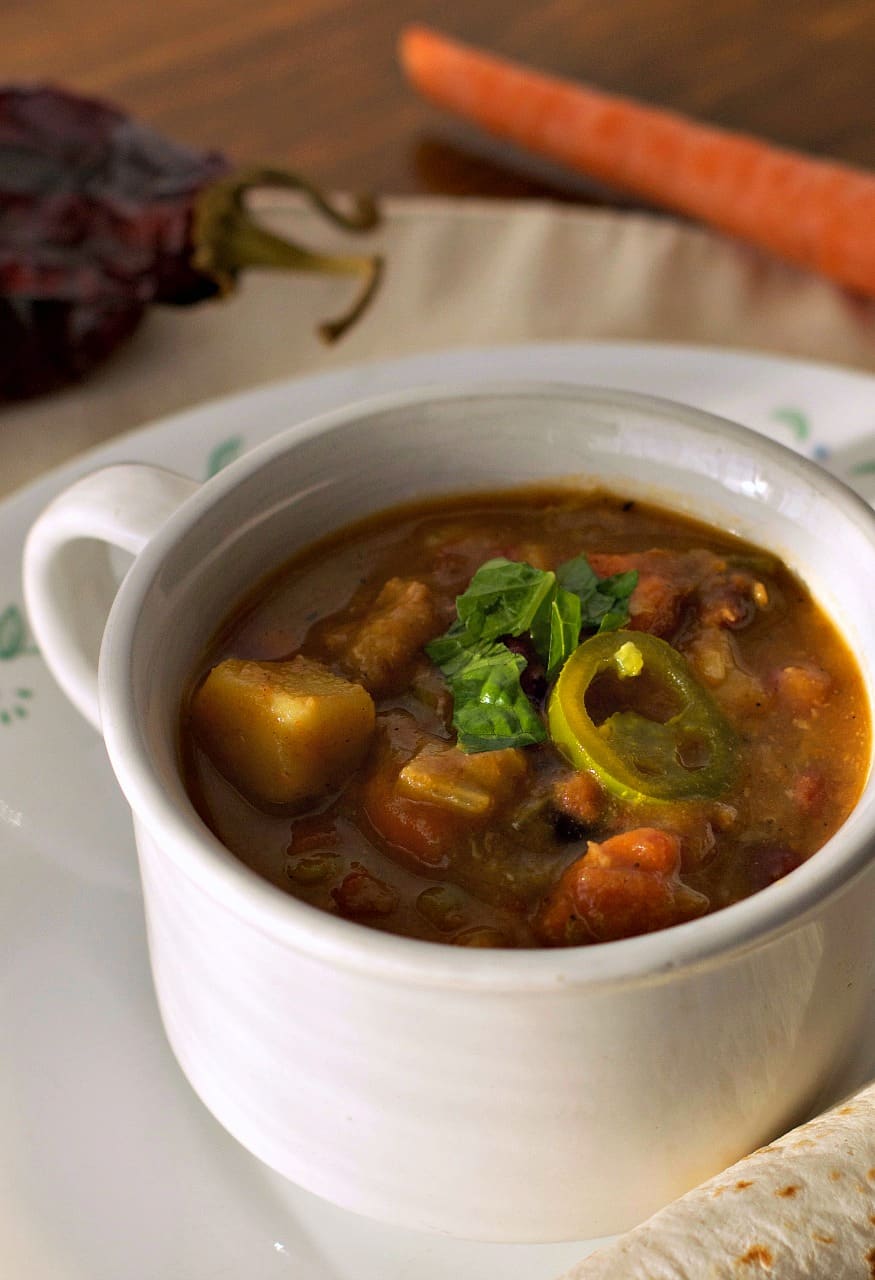 Vegan Green Chile Stew Instant Pot Recipe