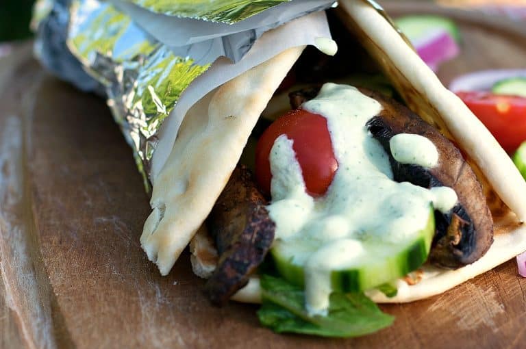 Vegan Gyros with Tzatziki Sauce