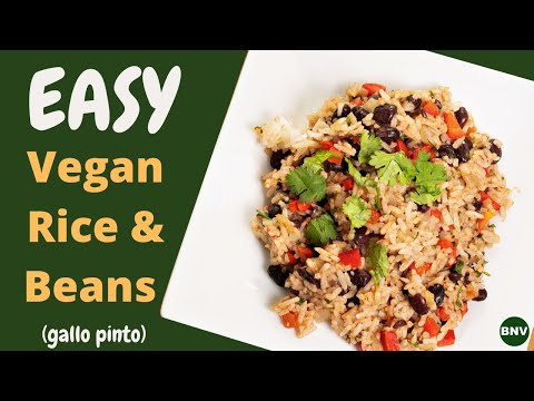 Easy Vegan Rice and Beans (Gallo Pinto)