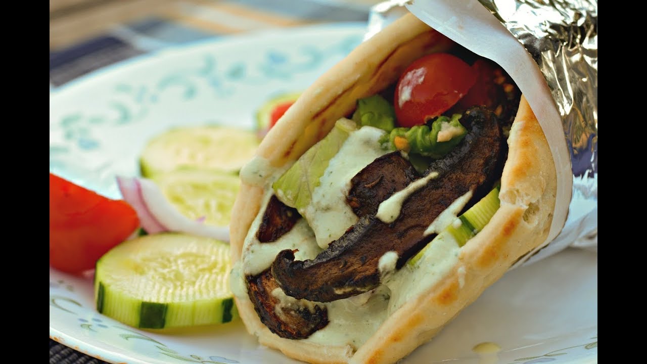 Vegan Gyros with Tzatziki  Sauce