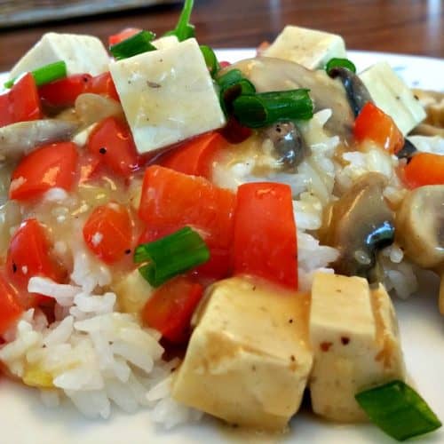 Tofu Mushroom Curry in a Ginger Mustard Sauce Brand New Vegan