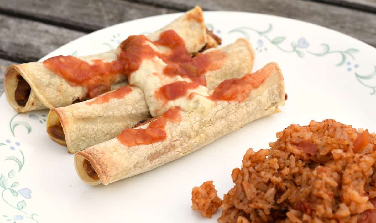 Oil Free Baked Taquitos