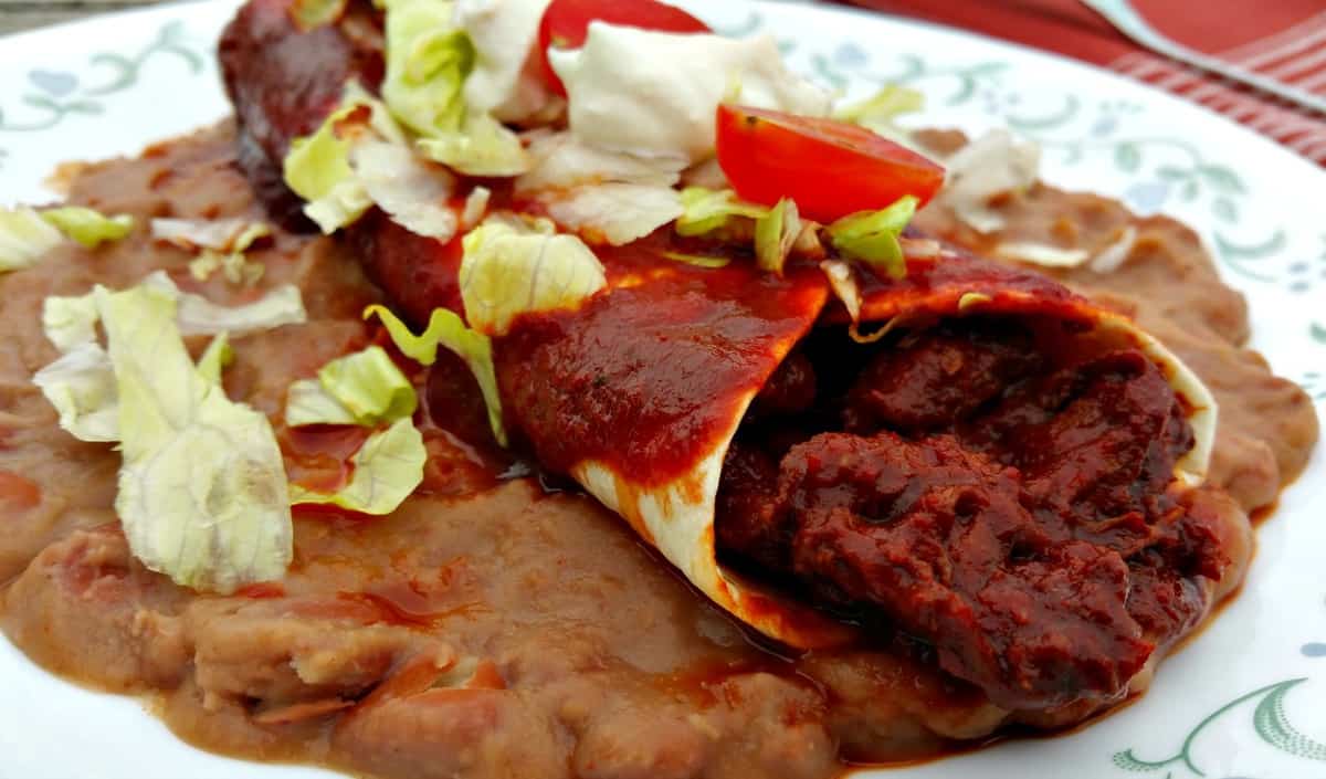 Vegan Carne Adovada Burritos