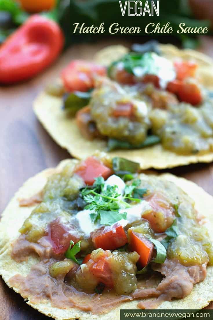 vegan green chile sauce pin