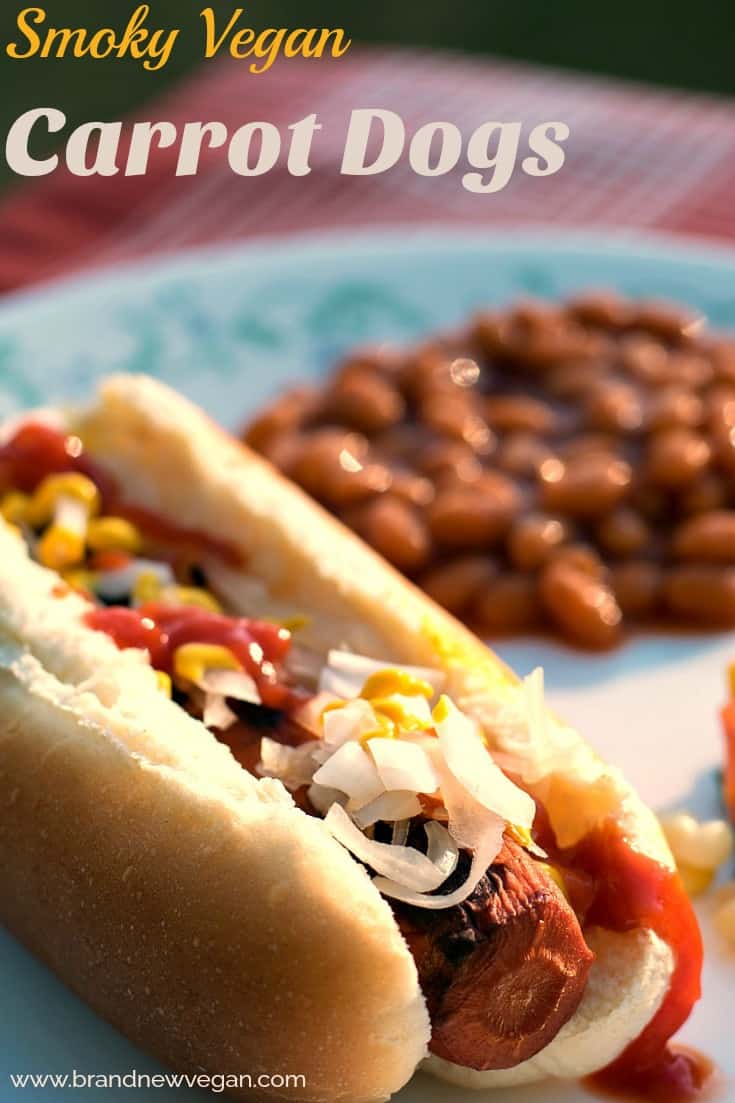 Don't you just hate Summer Picnics where everyone is grilling burgers and dogs?  Well take these Smoky Vegan Carrot Dogs and join right in!