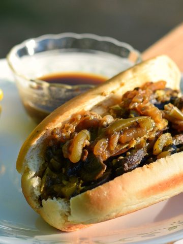 vegan portabella french dip 2