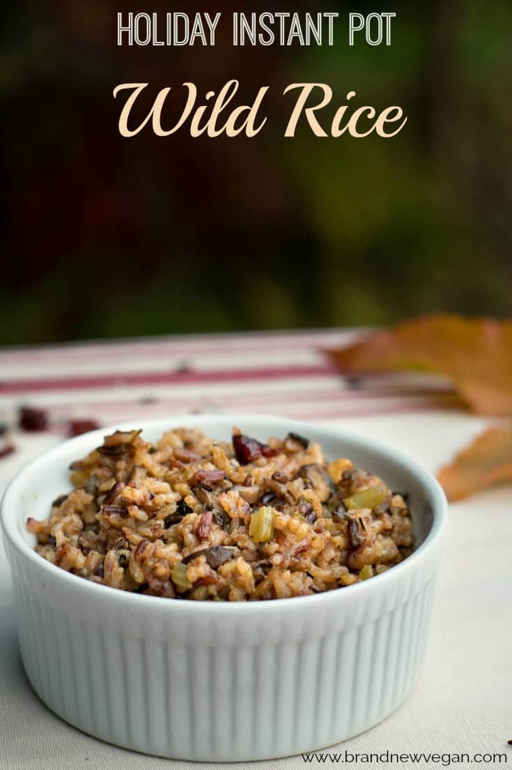 This Instant Pot Wild Rice is my first Holiday Recipe of the year. Wild Rice, Mushrooms, Sage, and Cranberries make this perfect for any Holiday table.