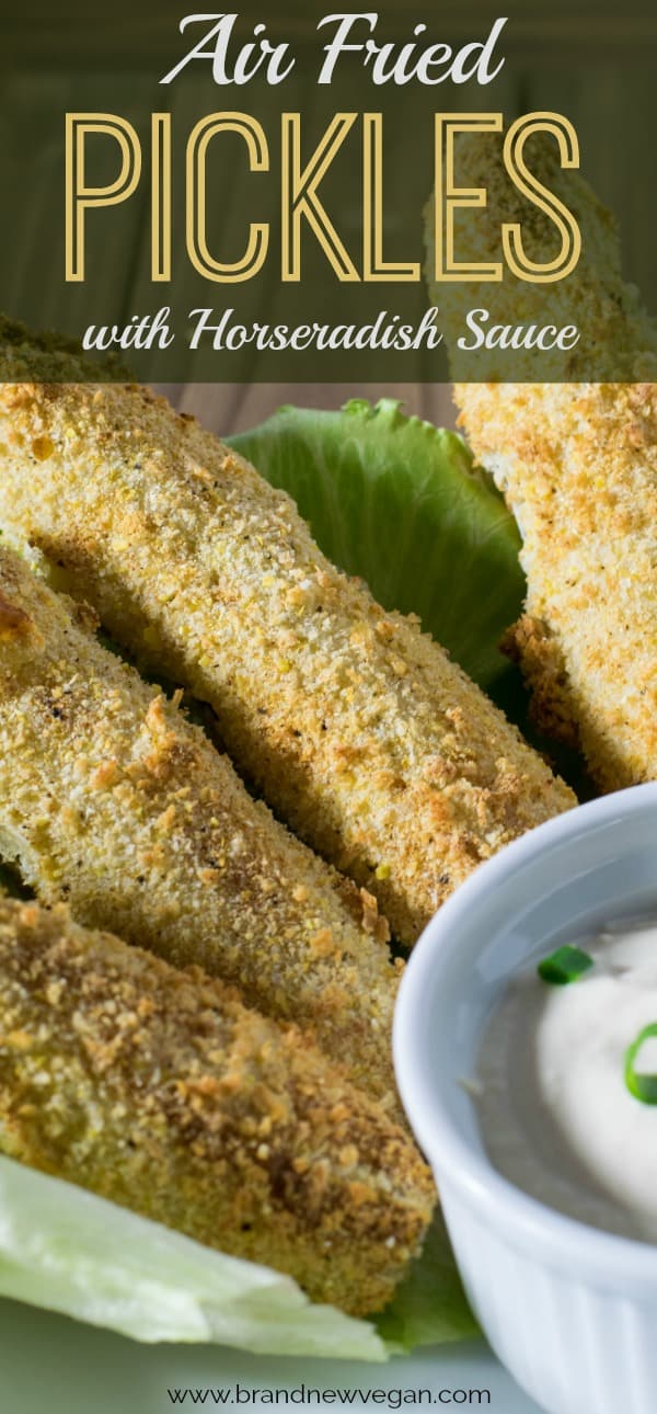 I was at a little brewpub in Kokomo, Indiana....and I thought to myself, "There is no way these can taste good...".  I've been hooked ever since -  and I knew that one day I was going to HAVE to make Air Fried Pickles. The Horseradish Sauce is the bomb!