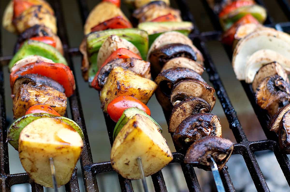 Grilled Vegetable Shish Kebabs
