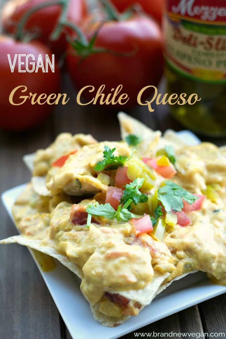 vegan green chile queso pin