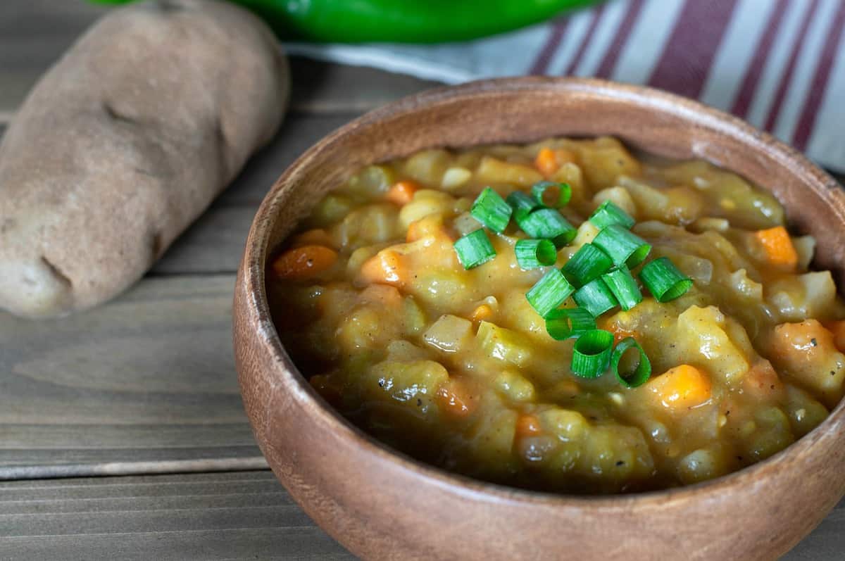 Vegan Potato Soup With Green Chiles