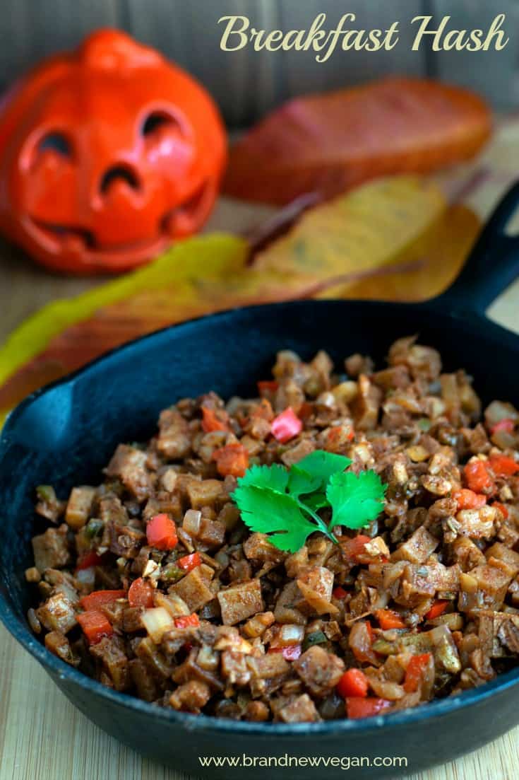 Remember Hash? Fried potatoes, onions and whatever was left in the fridge? I made this oil-free Vegan Breakfast Hash to continue that family tradition.