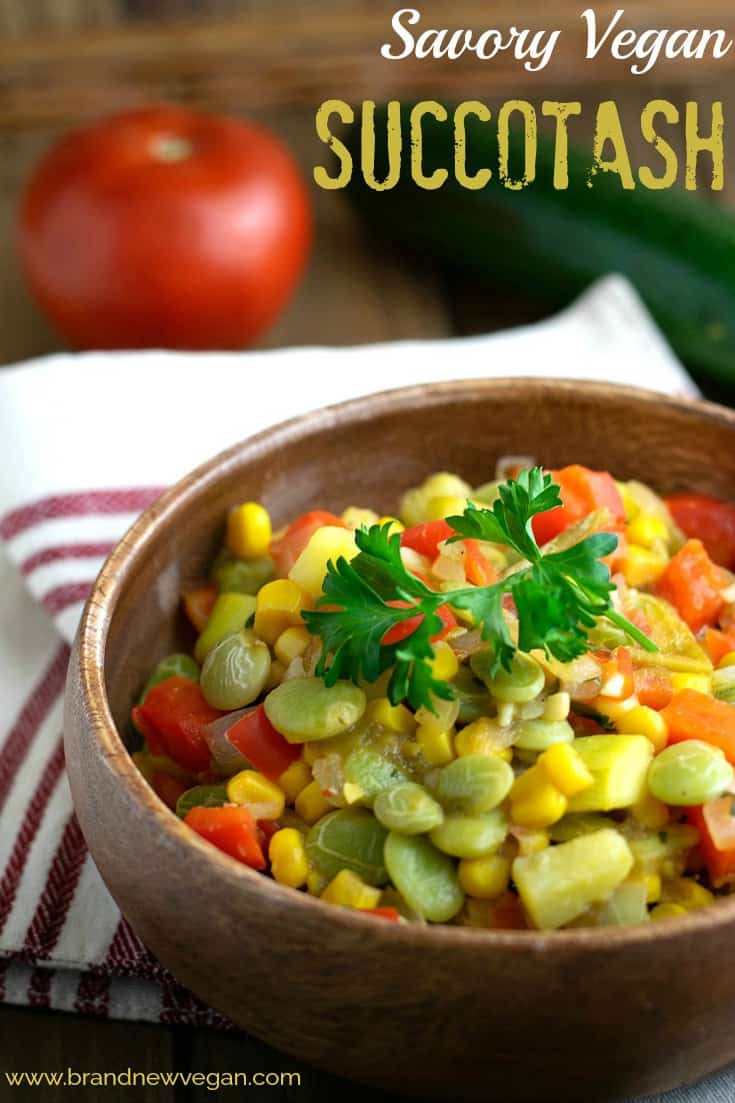 Sufferin' Vegan Succotash!  This recipe is AMAZING and will be the perfect side dish for that Holiday Dinner. 