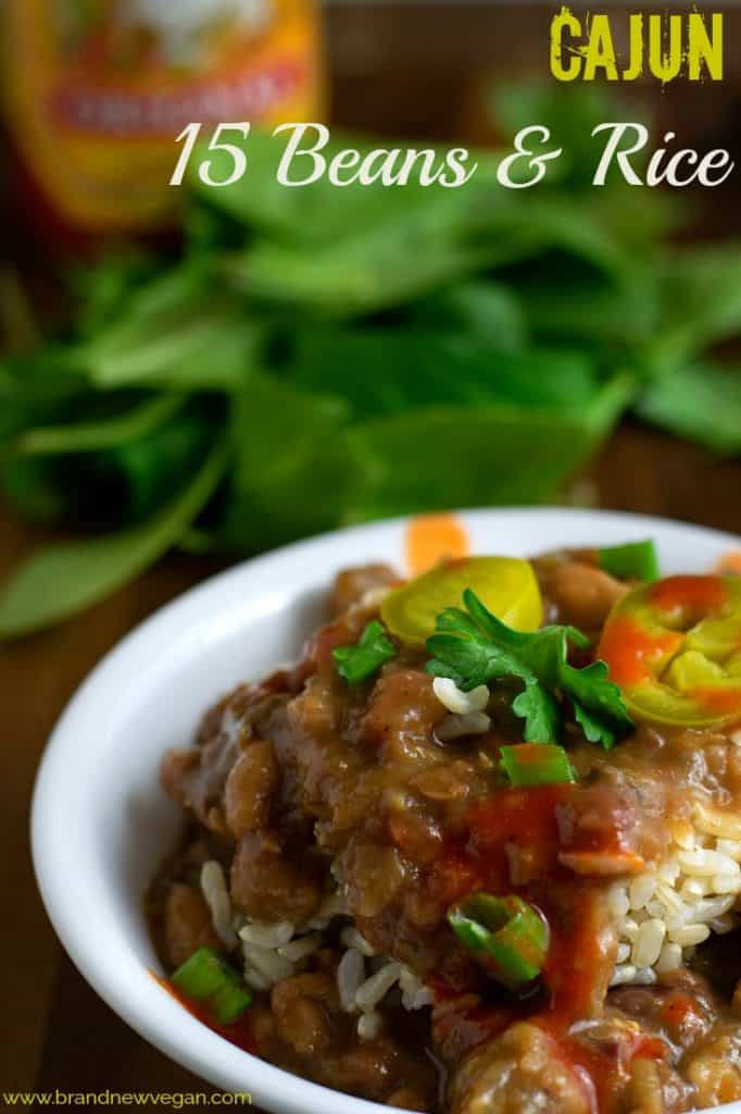 With the big game coming this weekend, and Mardi Gras not too far after, I knew I'd have to make this Louisiana favorite...  Cajun 15 Beans and Rice. 