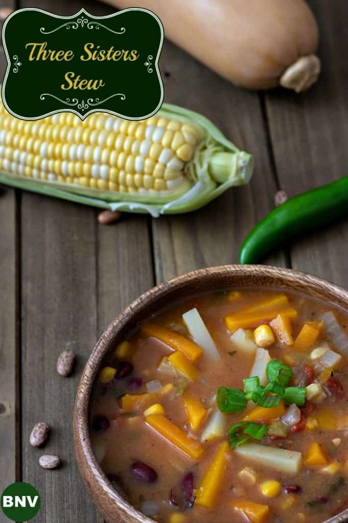 Corn, beans, and squash are full of healthy fiber, protein, vitamins, and minerals - and when combined together become this delicious Three Sisters Stew.