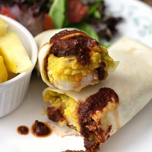 Vegan Breakfast Burritos with Chickpea Eggs Brand New Vegan