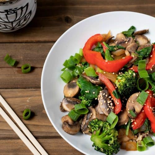 OilFree Broccoli Mushroom Stir Fry Brand New Vegan