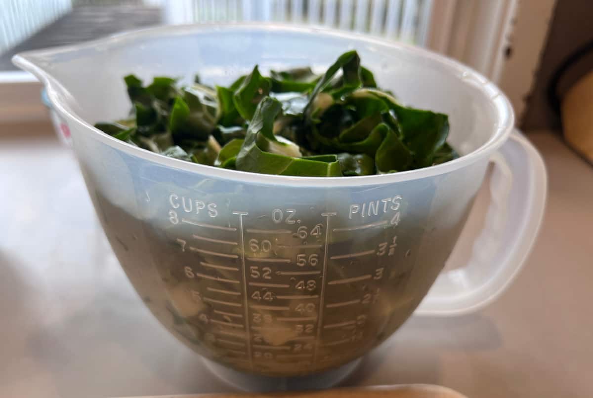 8 cups of loosely packed Swiss chard