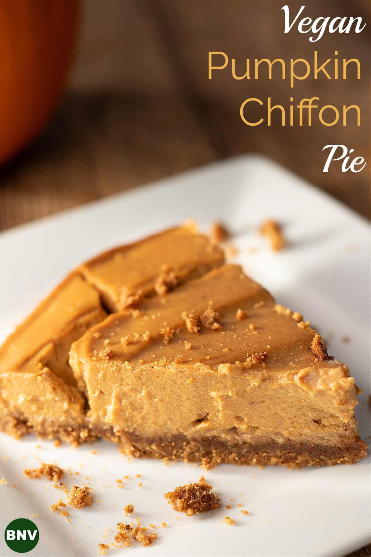 vegan pumpkin chiffon pie