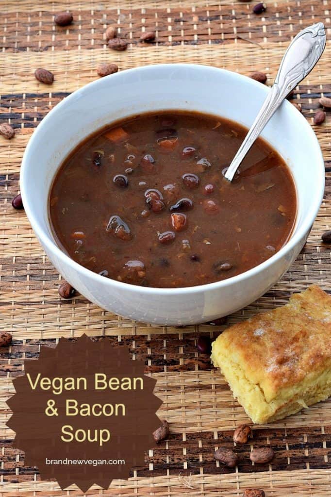 vegan bean and bacom soup