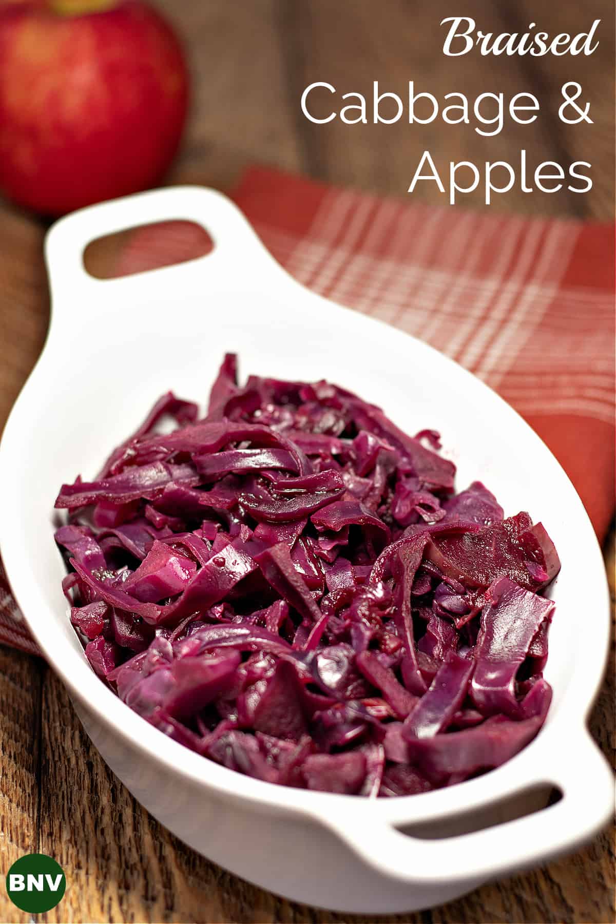 braised red cabbage and onions