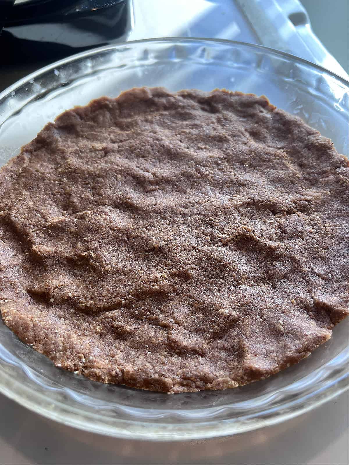 cookie crust from plantpure to make the vegan pumpkin chiffon pie