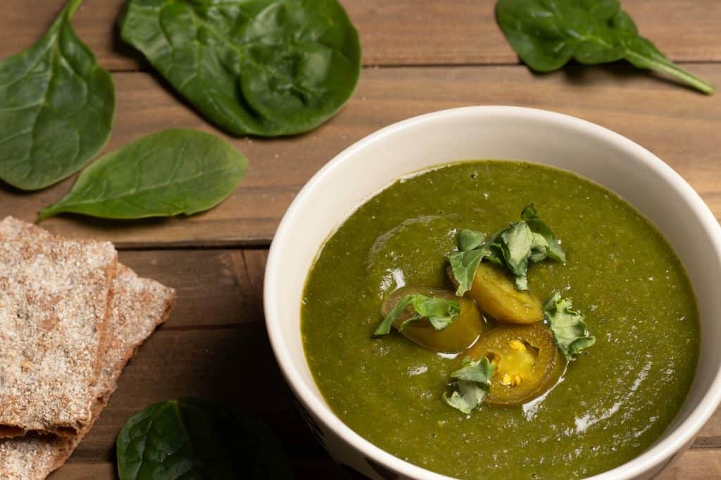 fat-free spinach soup