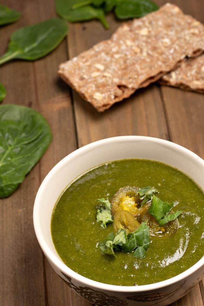 fat-free spinach soup
