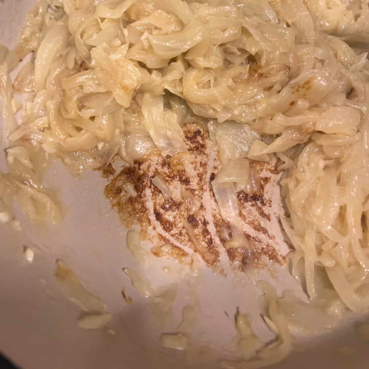 caramelized onions with fond