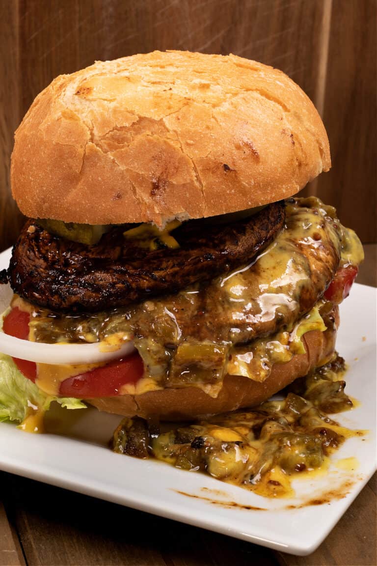 Green Chile Portobello Cheeseburgers Brand New Vegan