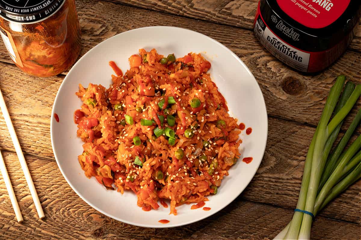 vegan kimchi fried rice