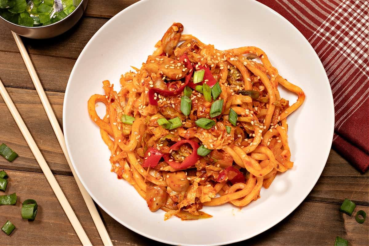 spicy korean noodles