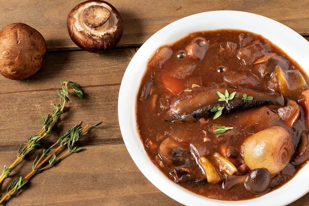 vegan mushroom bourguignon