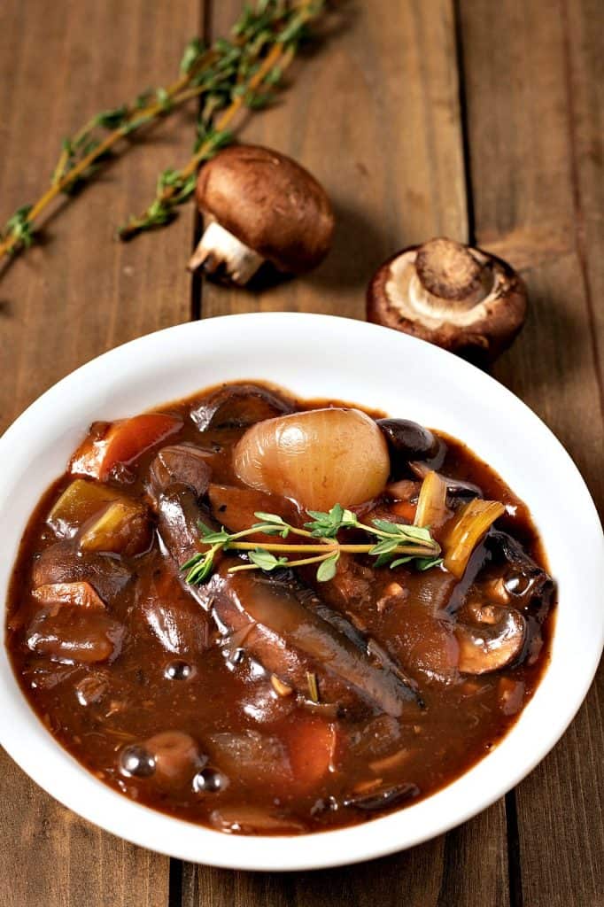 vegan mushroom bourguignon