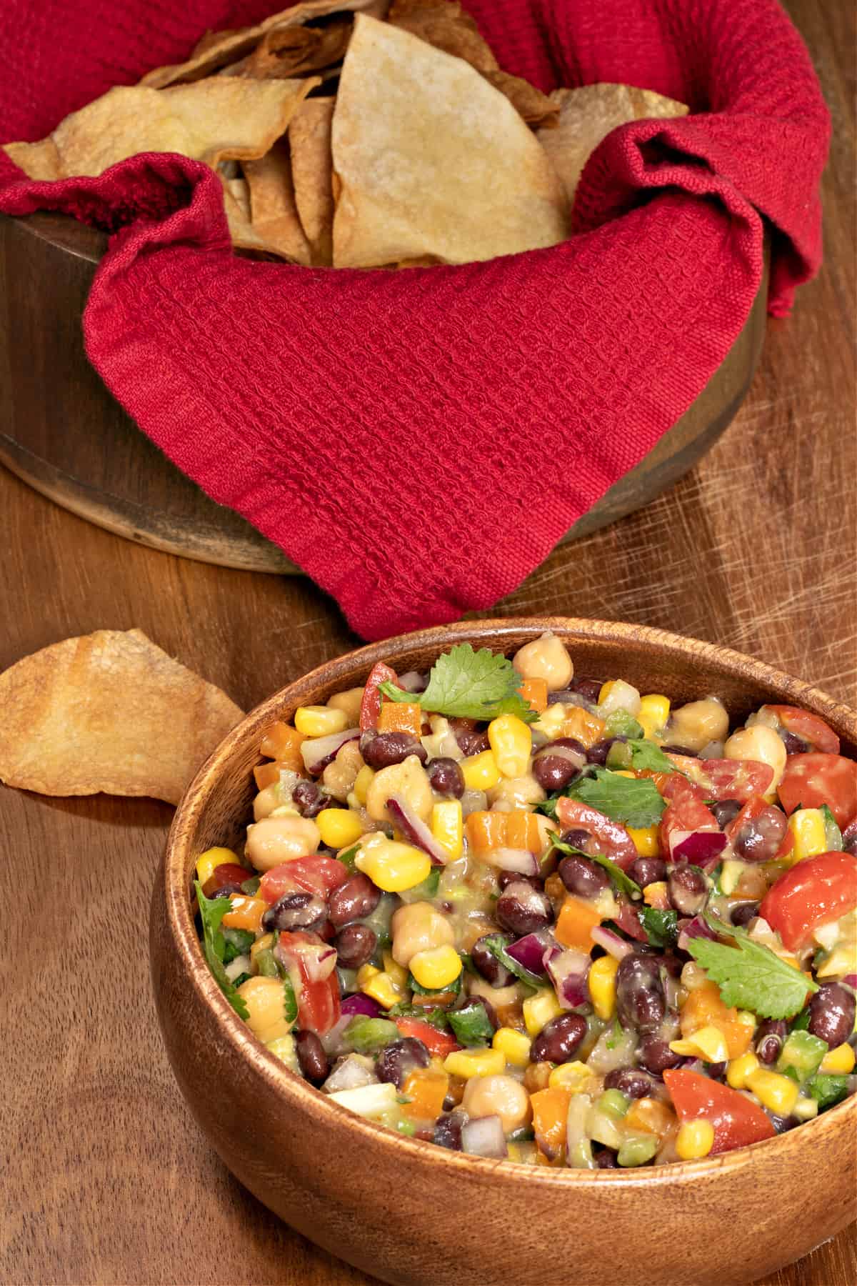 cowboy caviar with a bowl of chips