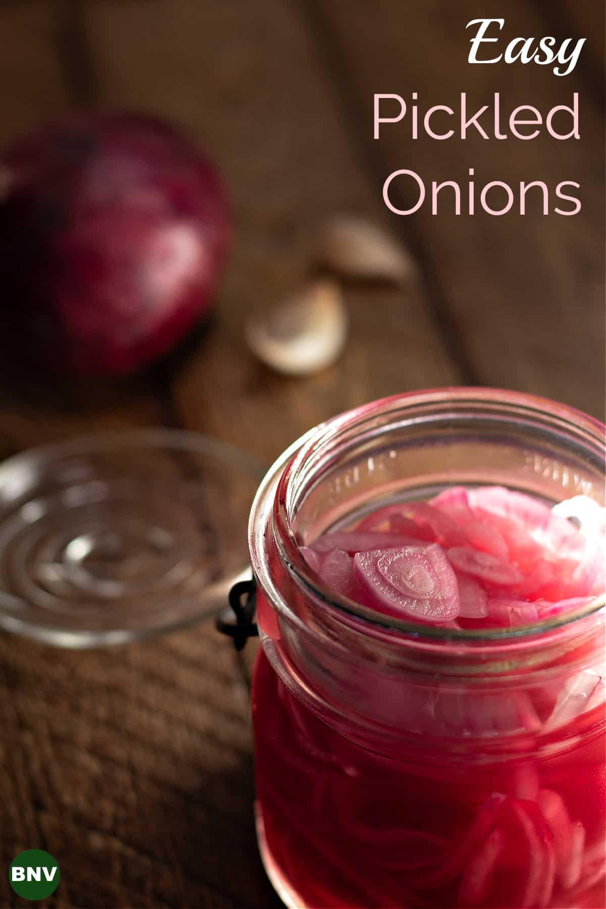 a jar of pickled onions