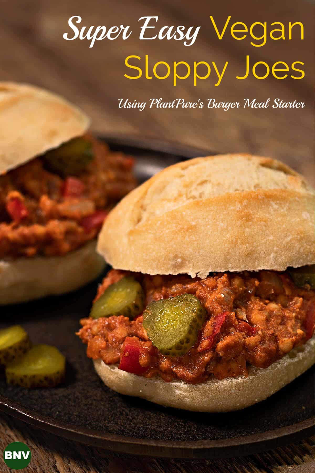 super easy vegan sloppy joes using plantpure meal starter