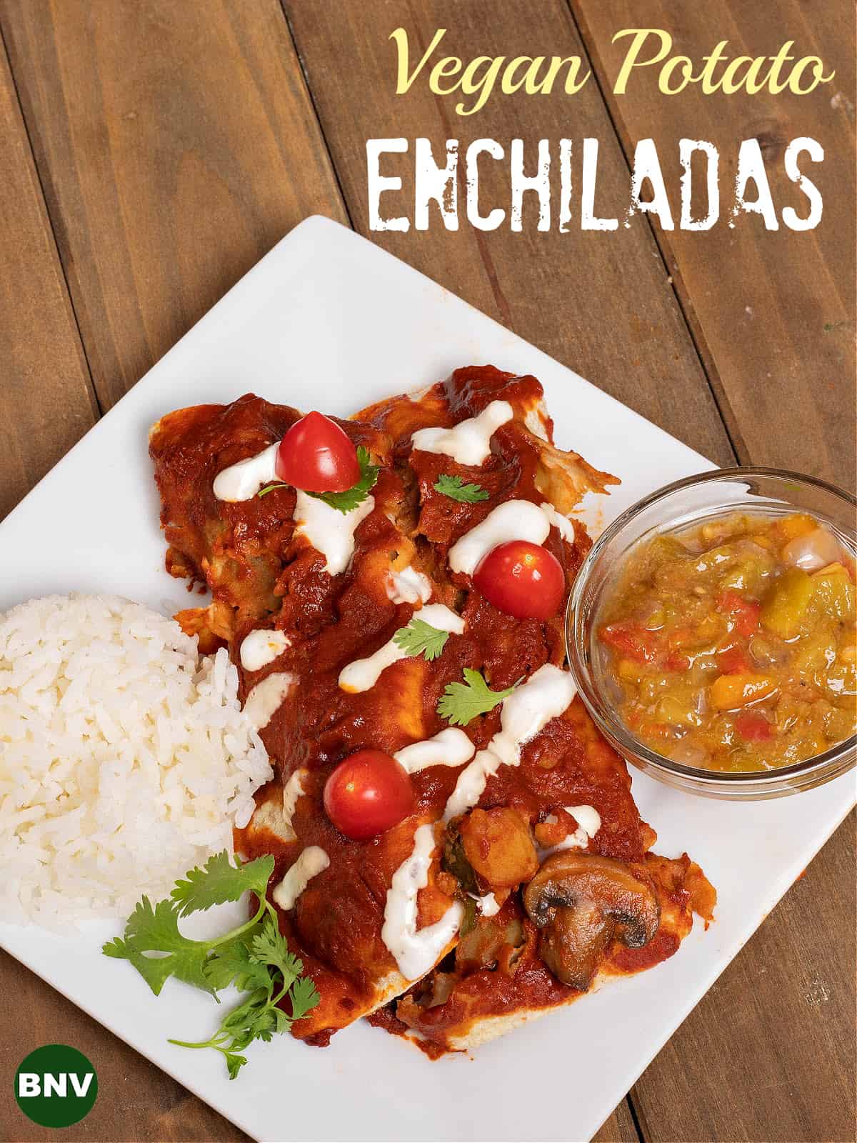 vegan potato enchiladas