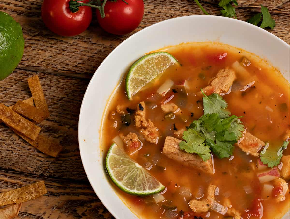 Sopa de Lima (Mexican Lime Soup) - Brand New Vegan