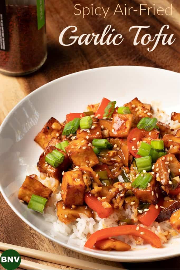 spicy air-fried garlic tofu