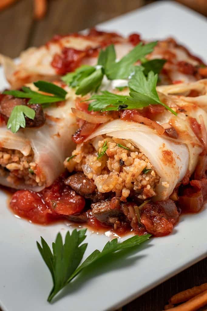 Stuffed Vegan Cabbage Rolls