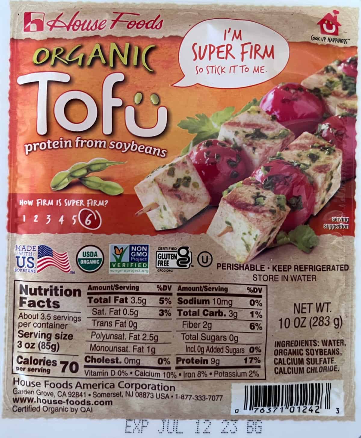 package of super-firm tofu