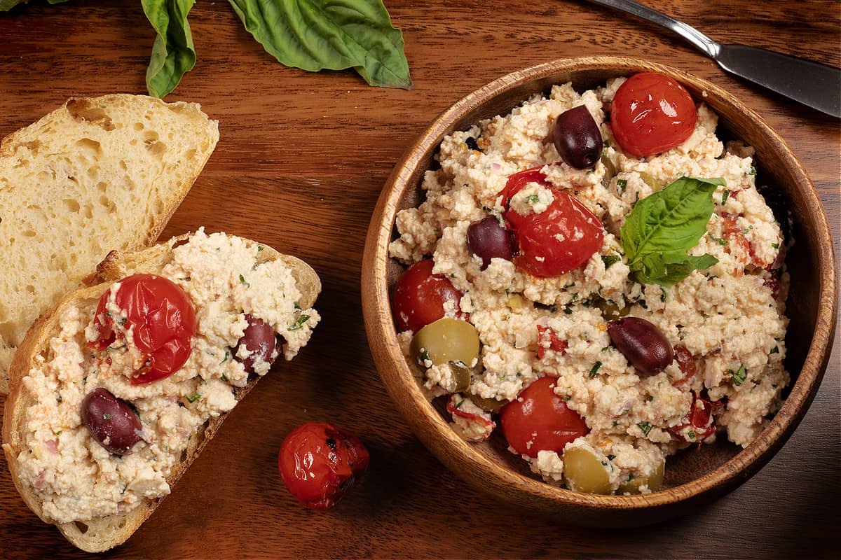 bowl of vegan tofu ricotta