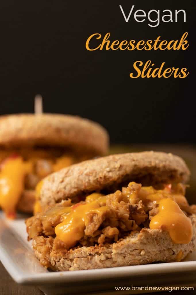 vegan cheesesteak sliders